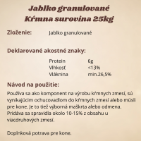 Jablčné granule 25kg pre kone